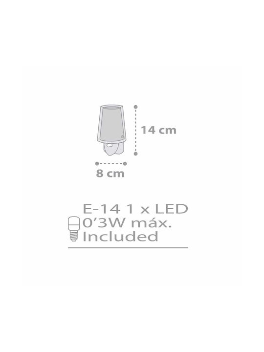 Ango Led Kids Portable Lamp The Pirates Gray 15x15x30εκ.