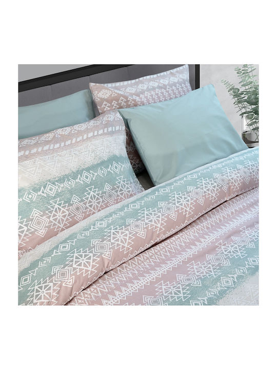 Lino Home Alga Κουβερλί Υπέρδιπλο Βαμβακερό Rose 220x240cm