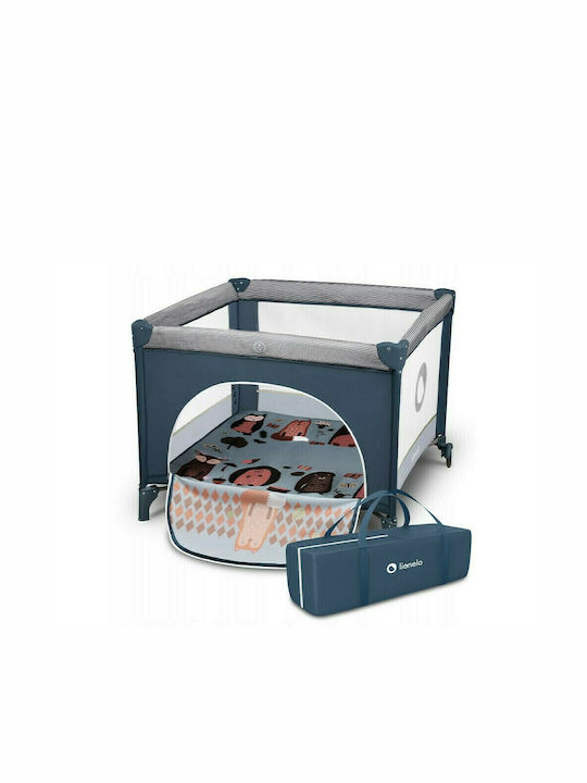 Lionelo Lene Πάρκο με Στρώμα Navy Μπλε 100x100cm