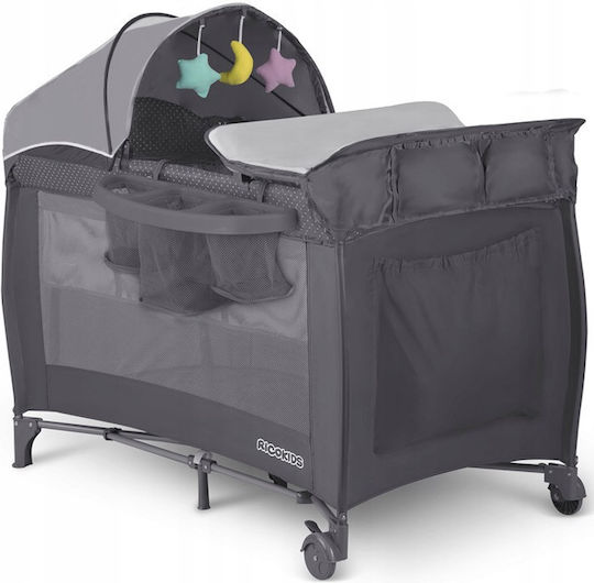Ricokids RK-242 Laufstall mit Wickeltisch & Matratze Gray 125x65cm