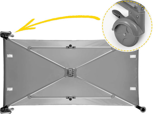 Ricokids RK-242 Laufstall mit Wickeltisch & Matratze Gray 125x65cm