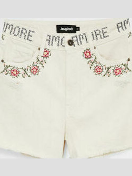 Laguna Women's Jean High-waisted Shorts Ecru