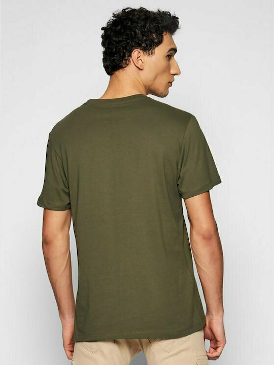 Guess Herren T-Shirt Kurzarm Khaki