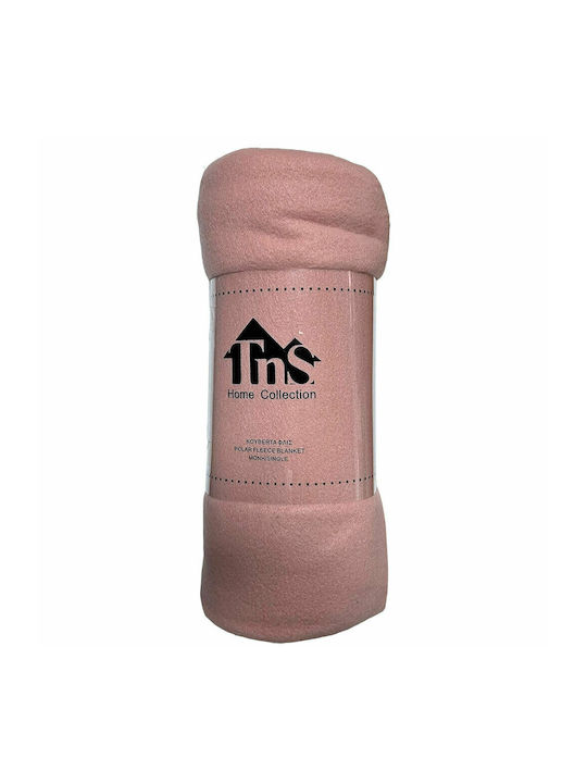 TnS Pătură Fleece Single 150x220cm Roz