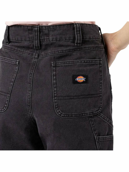 Canvas Carpenter Γυναικείο Τζιν Ψηλόμεσο Σορτς Stone Washed Black