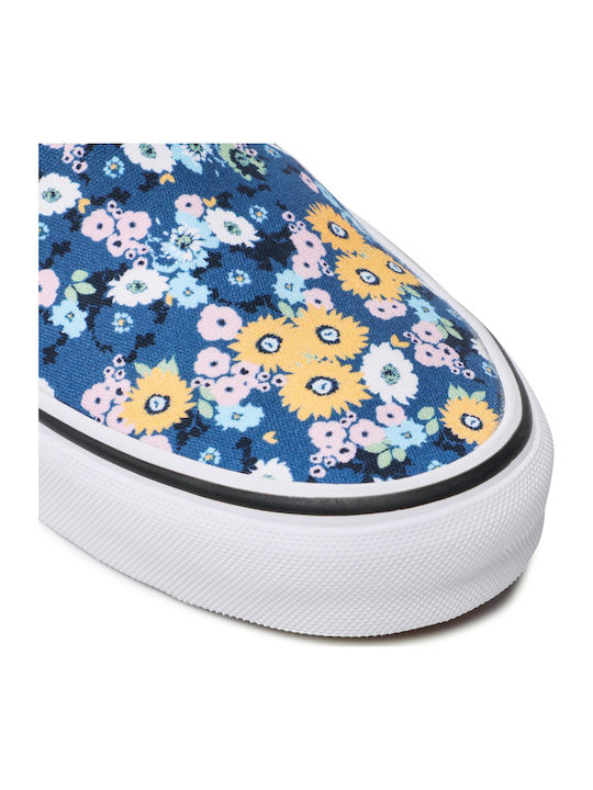 Classic Women's Canvas Slip-Ons Floral True Navy