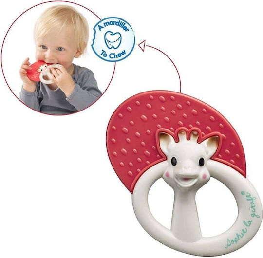 Sophie La Girafe Teething Rattle made of Rubber for 3 m+ Red