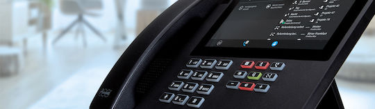 Auerswald COMfortel D-600 Verkabelt IP-Telefon mit 6 Linien in Schwarz