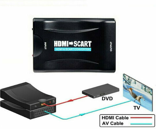 Μετατροπέας HDMI female σε Scart female 1τμχ 4381