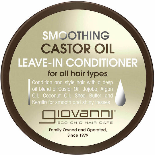 Giovanni Smoothing Castor Oil Balsam Leave In Reconstrucție/Nutriție pentru Toate Tipurile de Păr 340ml