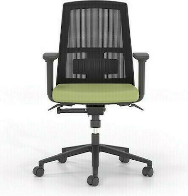 Dromeas Action Reclining Office Chair with Adjustable Arms Green 17937