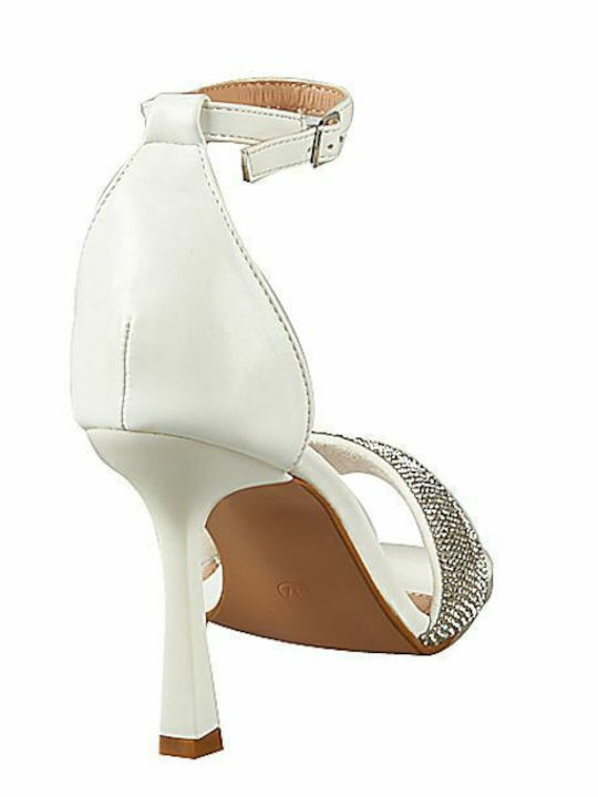 Sandals with Strass White