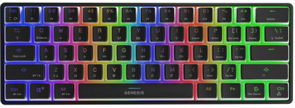 Genesis Thor 660 Gaming Μηχανικό Πληκτρολόγιο 60% με Gateron Red διακόπτες και RGB φωτισμό (Αγγλικό US)