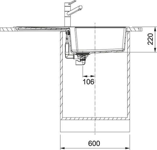 Franke Urban Ubg 611-100 Chiuvetă Bucătărie Drop-In 100x50cm