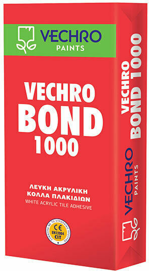 Vechro Bond 1000 Κόλλα Πλακιδίων Λευκή 25kg
