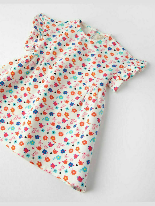 Zippy Kids Dress Floral Short Sleeve Multicolour