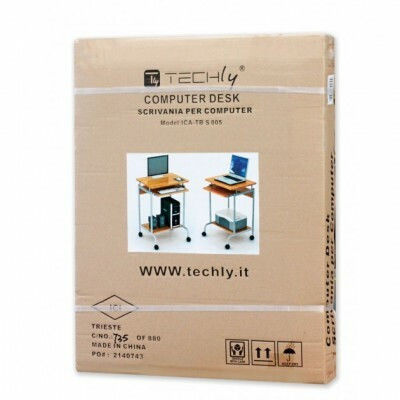 Techly Compact Βάση Δαπέδου Οθόνης έως 27" με Ροδάκια Λευκή