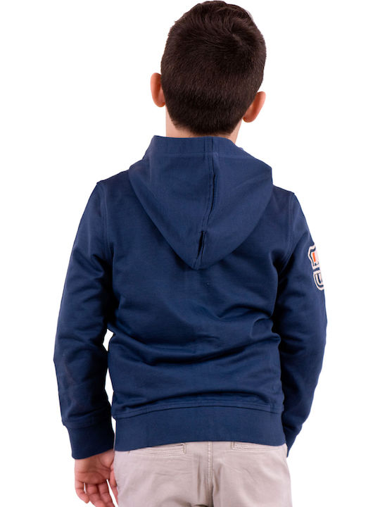 Kinder-Sweatshirt Strickjacke Marineblau AZP2005B2