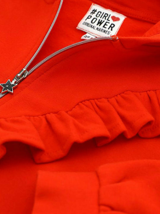 Kinder-Sweatshirt Strickjacke mit Kapuze Rote DBA3571F1