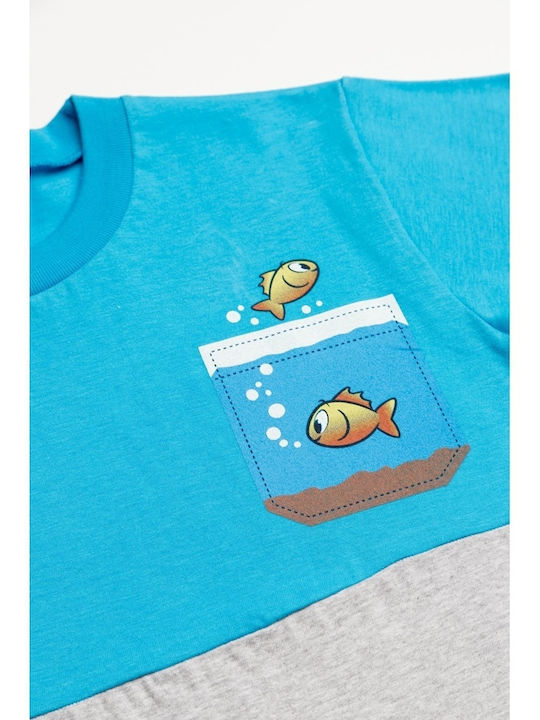Minerva Kids' Pajamas Summer Multicolored Fish