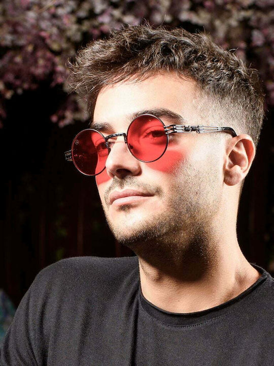 Olympus Sunglasses Apollo Unisex Γυαλιά Ηλίου με Μεταλλικό Σκελετό Red Black 01-008