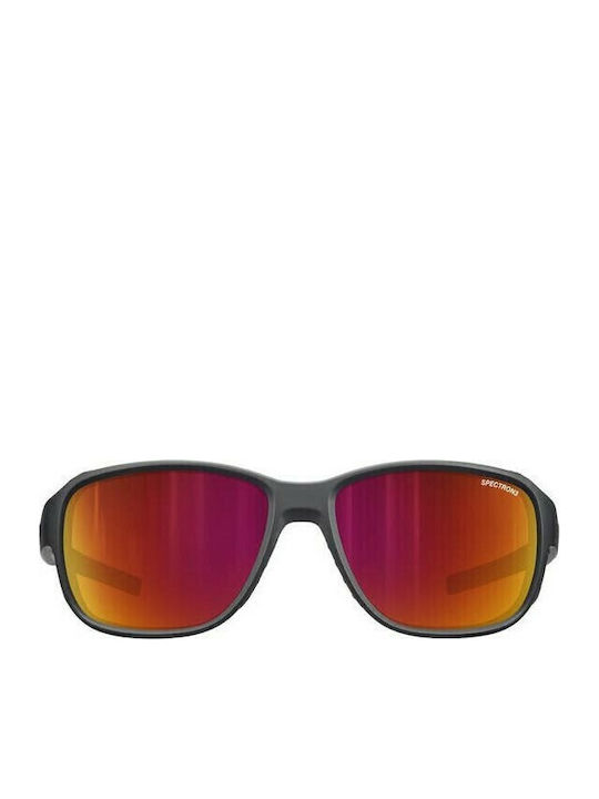 Julbo Montebianco 2 Men's Sunglasses with Navy Blue Plastic Frame and Red Lens J5411112
