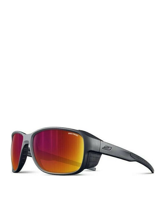 Julbo Montebianco 2 Men's Sunglasses with Navy Blue Plastic Frame and Red Lens J5411112