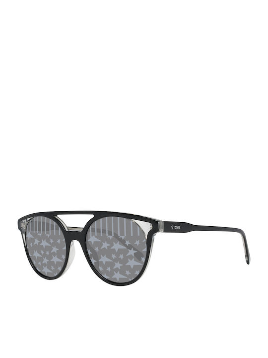 Sting Women's Sunglasses with Black Plastic Frame and Black Lens SST132 Z32L