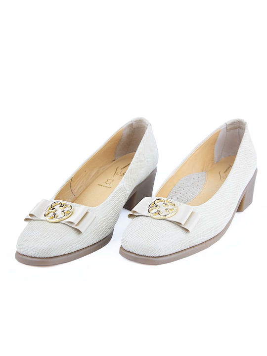 Relax Anatomic Anatomic Leather Beige Heels