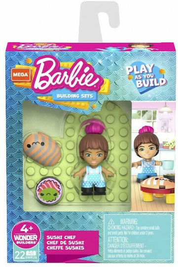 Mega Bloks Bausteine Barbie für 4+ Jahre Jahre 25Stück (Verschiedene Designs/Sortimente von Designs) 1 Stk