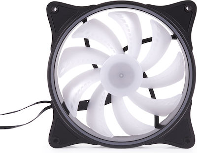 Alphacool Rise Aurora Ventilator Carcasă 140mm cu Iluminare ARGB și Conexiune 4-Pin PWM 1buc