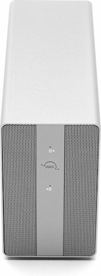 OWC Mercury Elite Pro Dual Carcasă pentru 2 unități de hard disk 2.5" / 3.5" SATA III cu conexiune USB 3.2 Tip-C în culoarea Argintiu