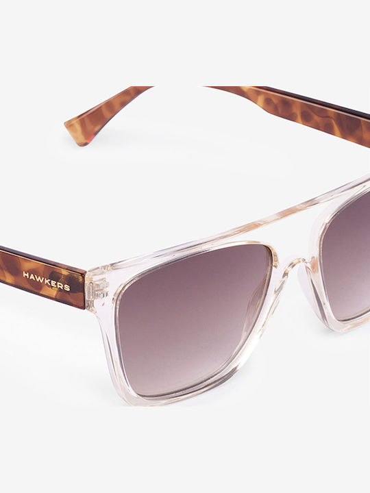 Hawkers One Lifestyle Unisex Γυαλιά Ηλίου με Κοκκάλινο Σκελετό Crystal Champagne Ντεγκραντέ