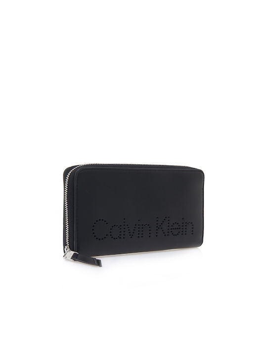 Calvin Klein Groß Frauen Brieftasche Klassiker Schwarz