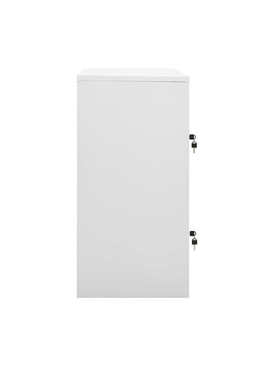 Metallischer Schließfach mit Verriegelungsfunktion mit 4 Außenschränke Grau Offen 90x45x92,5cm
