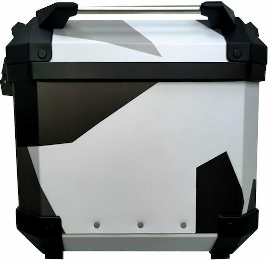 Coocase Q1 Μπαγκαζιέρα Μοτοσυκλέτας Αλουμινίου 45lt Geometrical Grey/Black