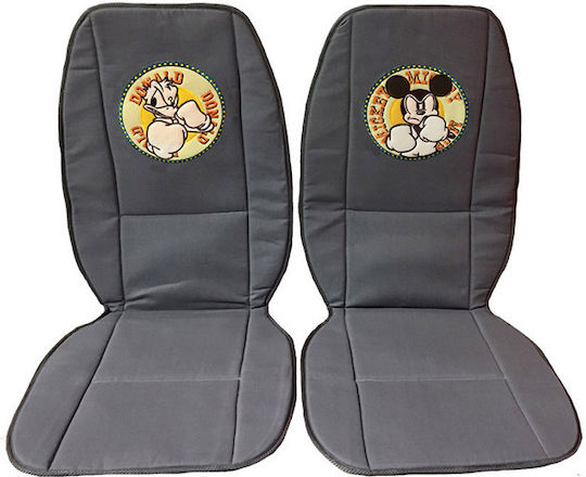 Carner Σετ Πλατοκαθίσματα Αυτοκινήτου 2τμχ Disney Mickey Mouse / Donald Duck Μπλε Διπλής Όψης