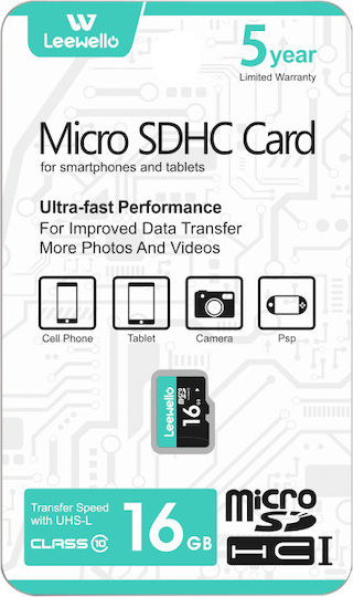 Leewello SDHC 16GB Class 10