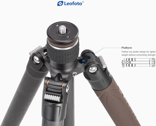 Leofoto Camera Tripod Urban LX-324CT Plus Ballhead XB-38 Made of Carbon Fiber with Spherical Head up to 171cm and Maximum Load 15kg