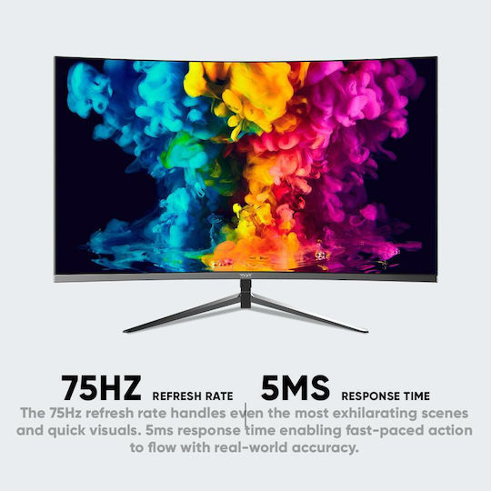 Armaggeddon Pixxel+ Pro PSC24HD AHVA Curved Monitor 23.6" FHD 1920x1080 με Χρόνο Απόκρισης 5ms GTG