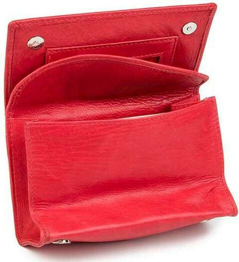 Fetiche Leather Καπνοθήκη από Κόκκινη Δερματίνη με Μαγνητικό Κούμπωμα 13x8.5εκ.