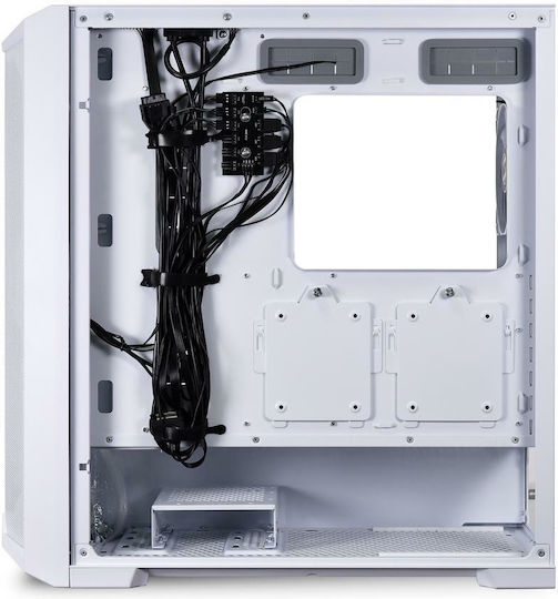 Lian Li Lancool 215 Геймърско Midi Tower Компютърна Кутия с Страничен Прозорец и RGB Осветление Бяла