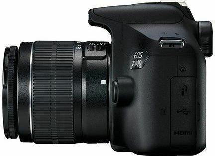 Canon DSLR Camera EOS 2000D Crop Frame Kit (EF-S 18-55mm F3.5-5.6 SEE) Black