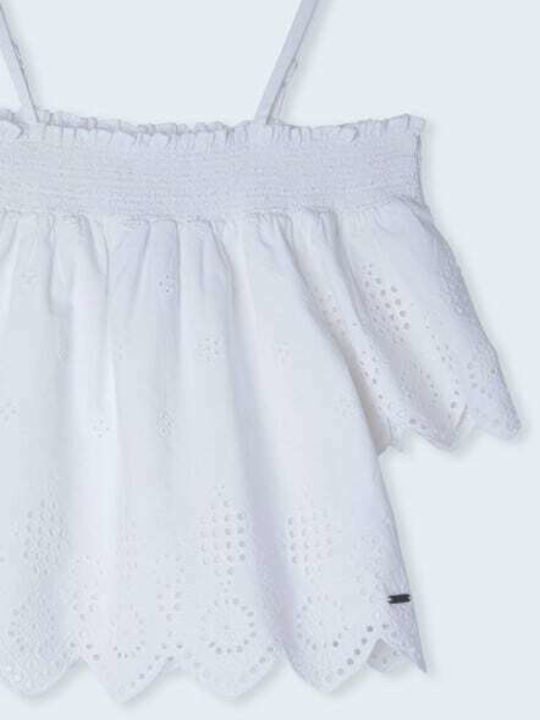 Kids' Shirt Short Sleeve White Anny