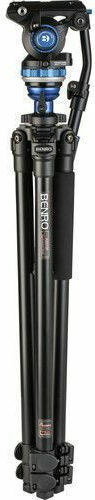 Benro Video Tripod A2573F with S6Pro Fluid Video Head Made of Aluminum and Load Capacity 6kg up to 178.5cm