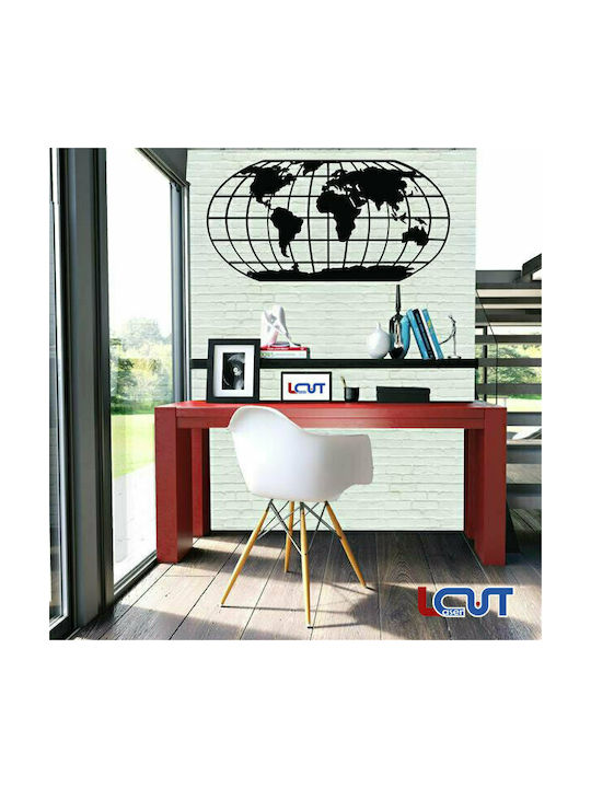 Lcut Decorative Silhouette Globe Sphere Made of Wood 89x45cm