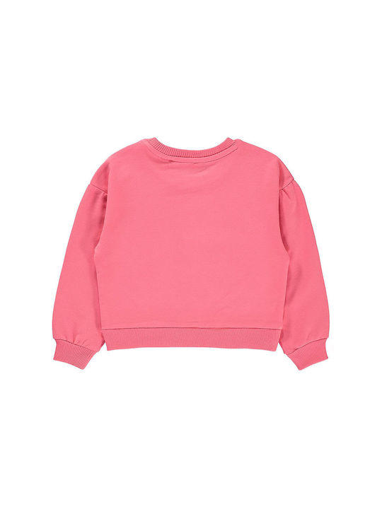 Children's long-sleeved cropped top pink for girls (10-14 years old)