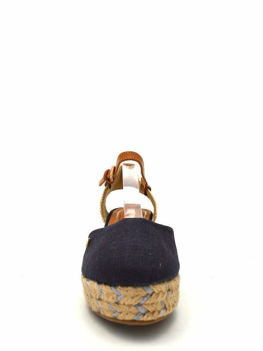 Bella Damenplattformen im Espadrilles-Stil Blau