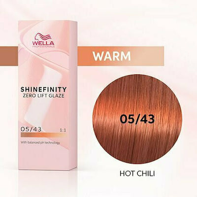 Wella Shinefinity Zero Lift Glaze Hair Dye 05/43 Hot Chili 60ml