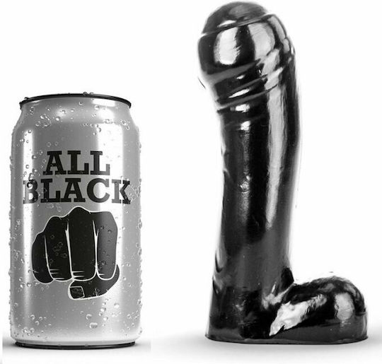 All Black Dildo Πρωκτικός Δονητής Μαύρος 15cm